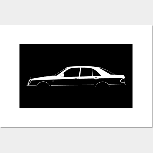Mercedes-Benz E-Class (W210) Silhouette Posters and Art